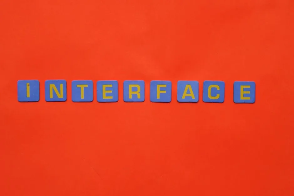 Stroop test screen showing the word blue printed in orange ink on a dark monitor